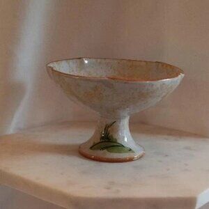 Rare Antique Hand painted Italian Compote bowl